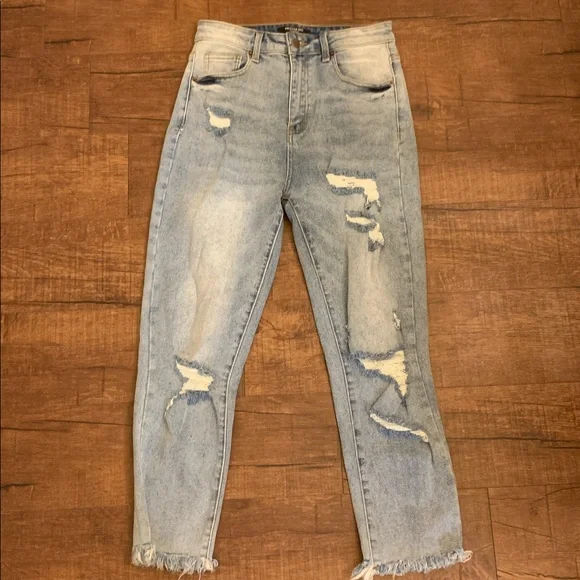 American Bazi high rise distressed jeans - Picture 5 of 7